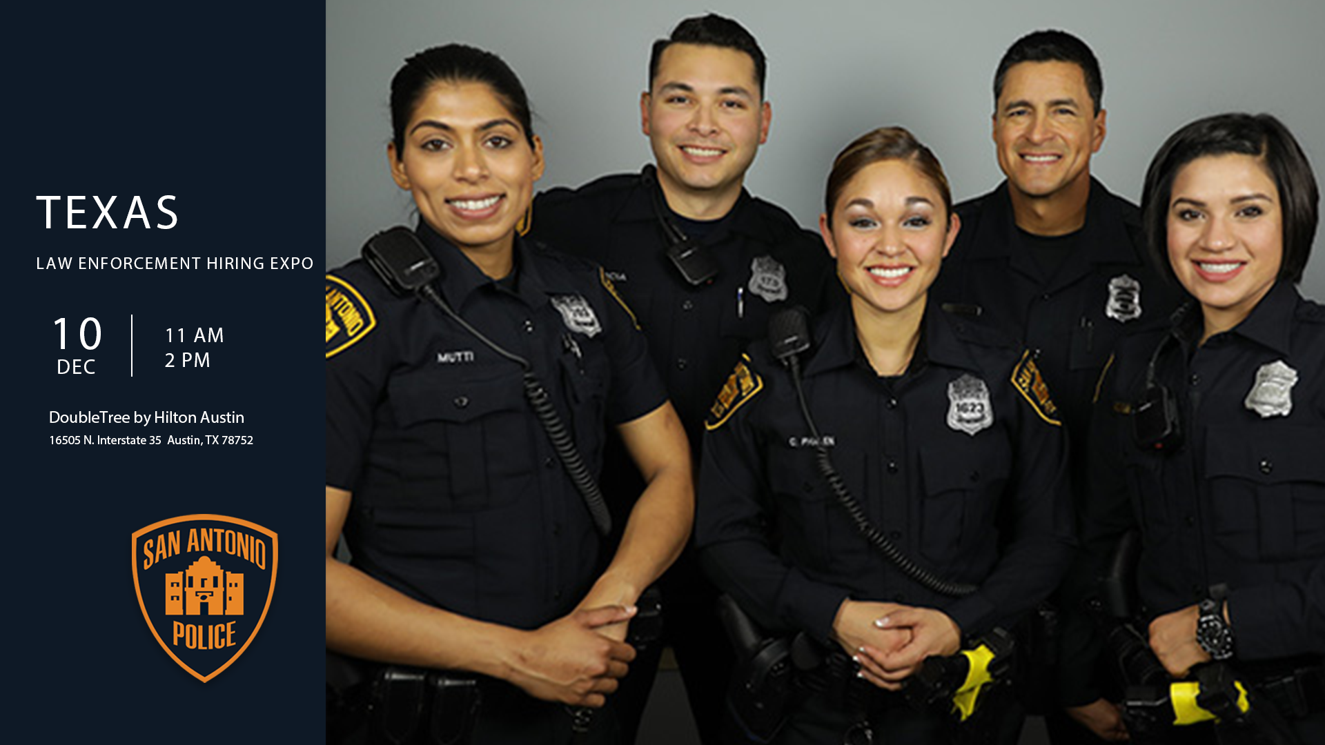 Texas Law Enforcement Hiring Expo SAPD Careers